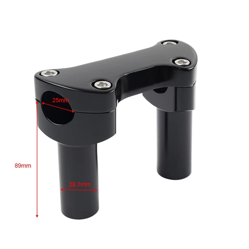 3.5" Straight Handlebar Riser & Top Clamp for Harley Dyna Tour Road Glide