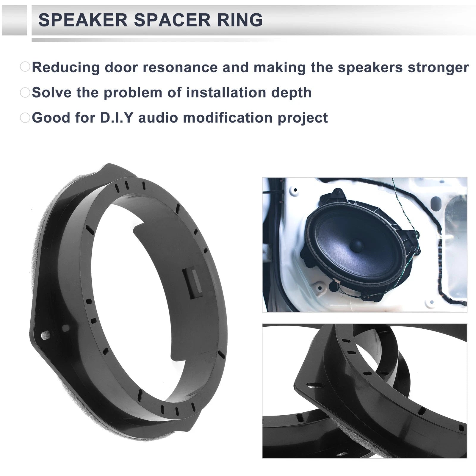 Tweeter Speaker Spacer Ring Adaptor for Mercedes-Benz 6.5 inch (2 Set) (2000–2000)