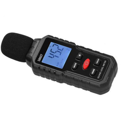 Digital Noise Meter Decibel Reader 30-130dB with Over Under Range Indication