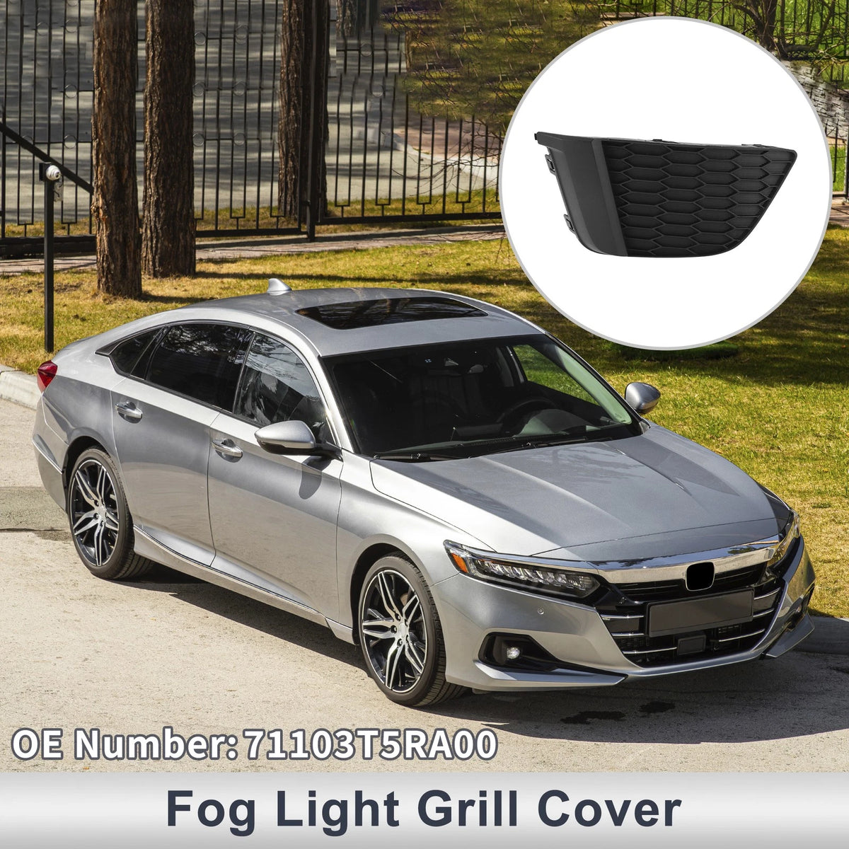 Right Front Fog Light Grill for Honda Fit (2015–2017)