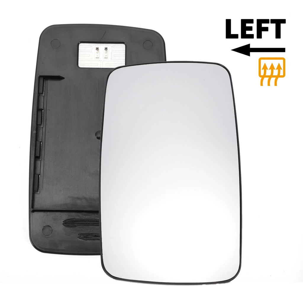 Left Upper White Mirror Glass with Heated Back for Mercedes Sprinter (1995–2006)