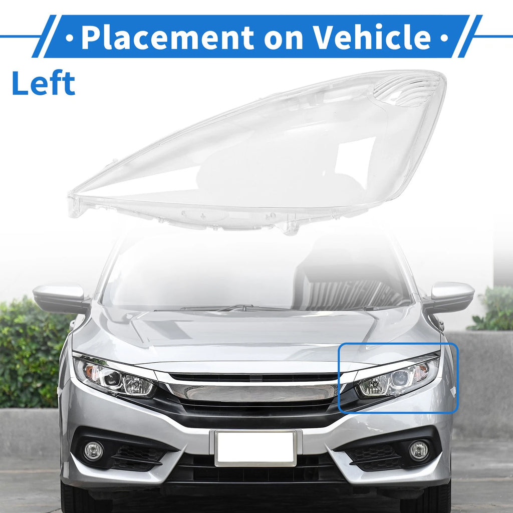 Headlight Lens Cover Front Left Replacement for Honda Fit (2009–2010)