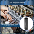 3/8 Inch Drive Spark Plug Impact Socket 14mm 12 Point CR-V Black
