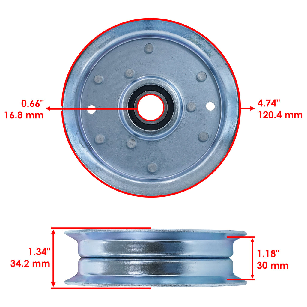 Backside Idler Pulley Replacement for Snapper 46 52 Deck (2000–2000)