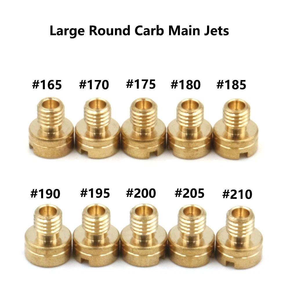 10pcs Carburetor Main Jets for Mikuni HSR 42/45/48 (#165-210)