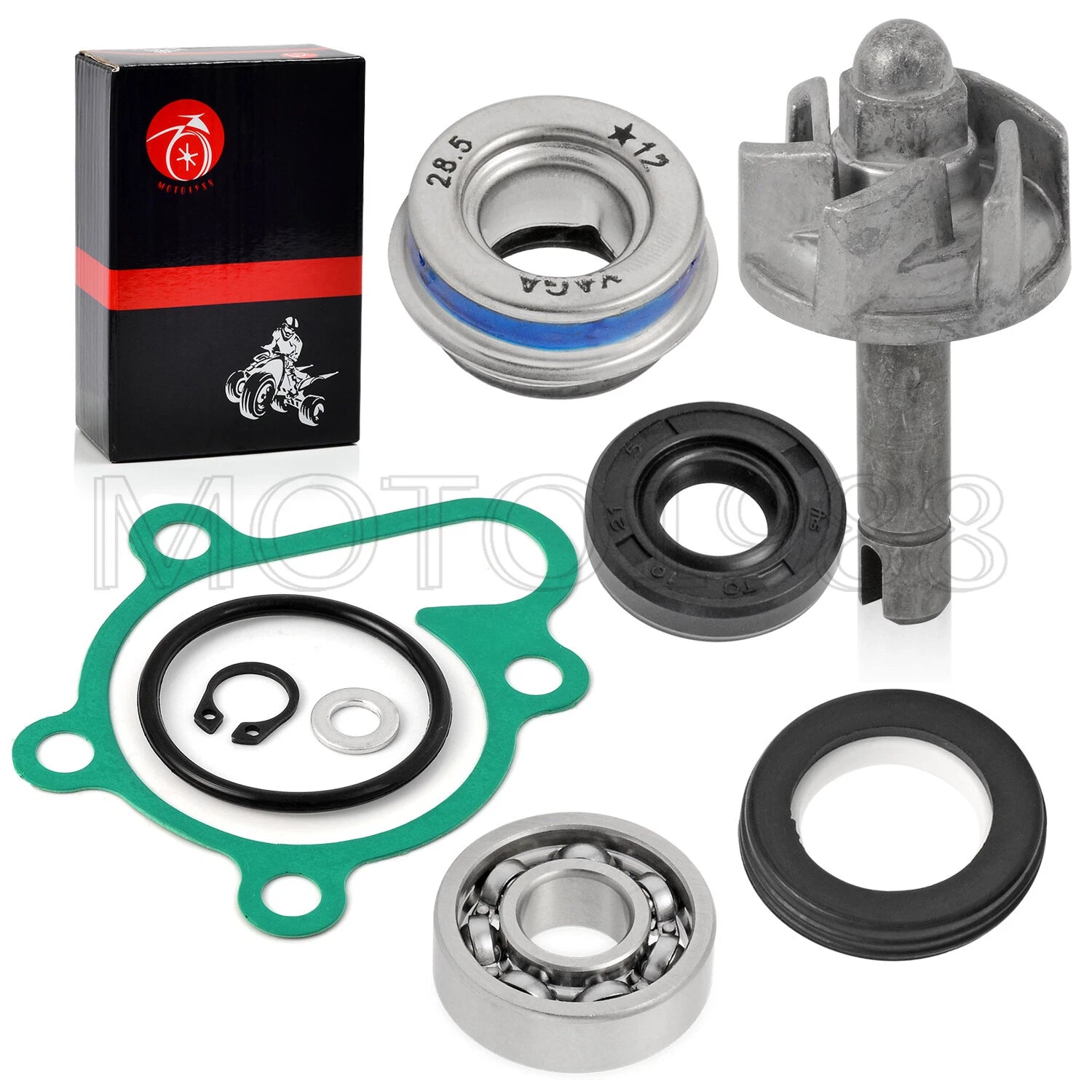 Water Pump Rebuild Kit for Yamaha Kodiak 400 (2000–2006) - Impeller, Shaft, Seal, Gasket