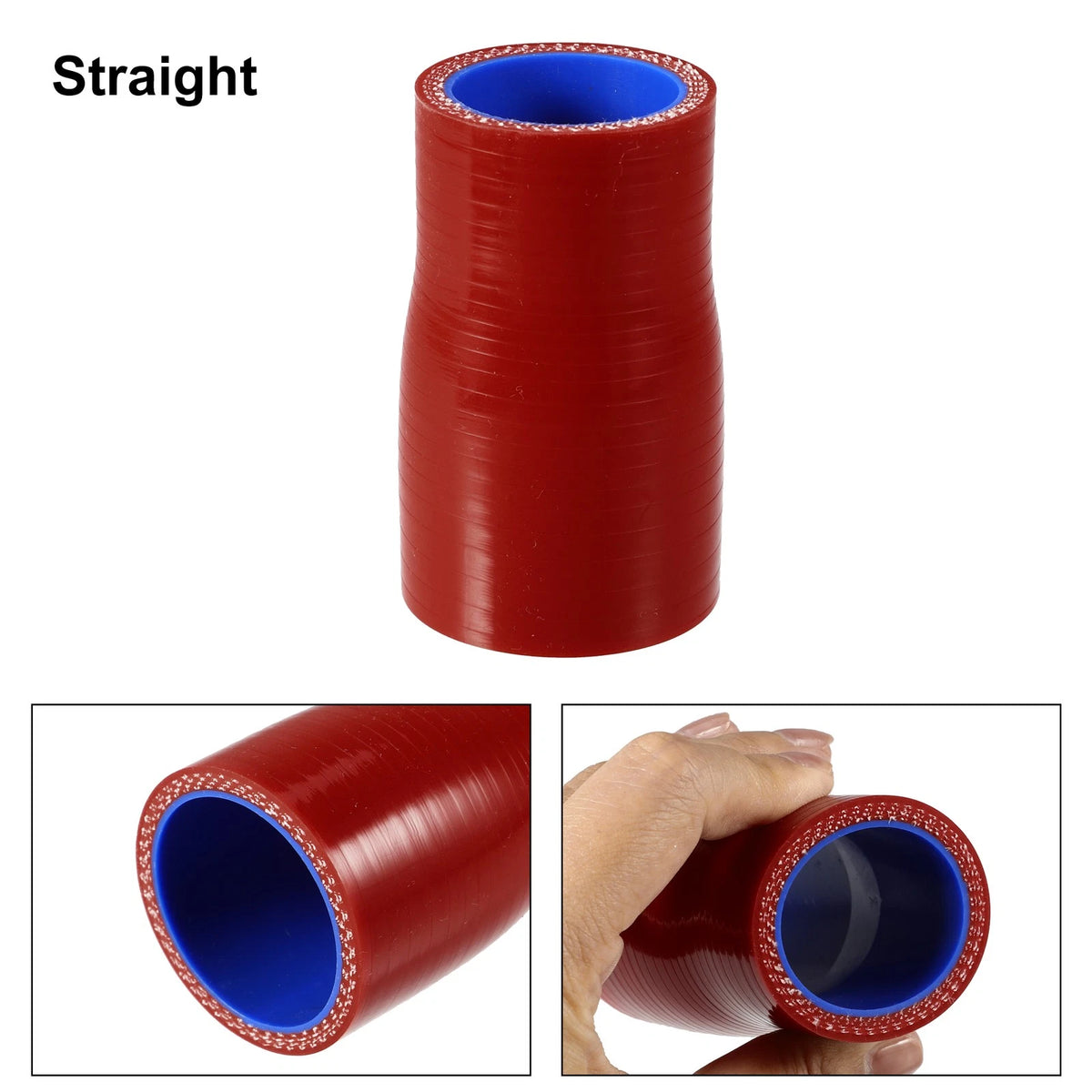 Silicone Hose Coupler for Car Intercooler Tube (32-38mm, 1.3"-1.5" ID) Red