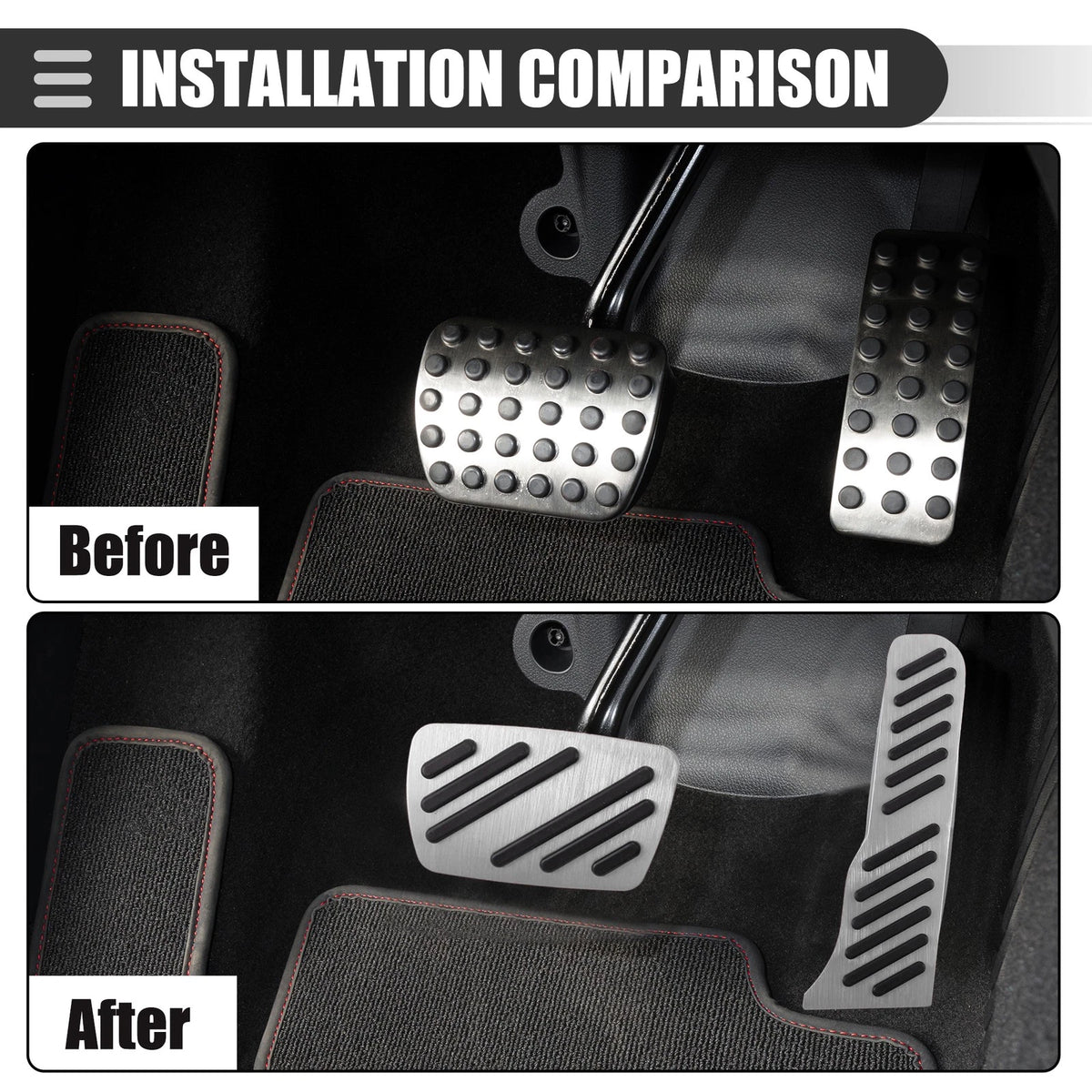 Brake Accelerator Pedal Covers Set for Chevrolet Camaro (2010–2015)