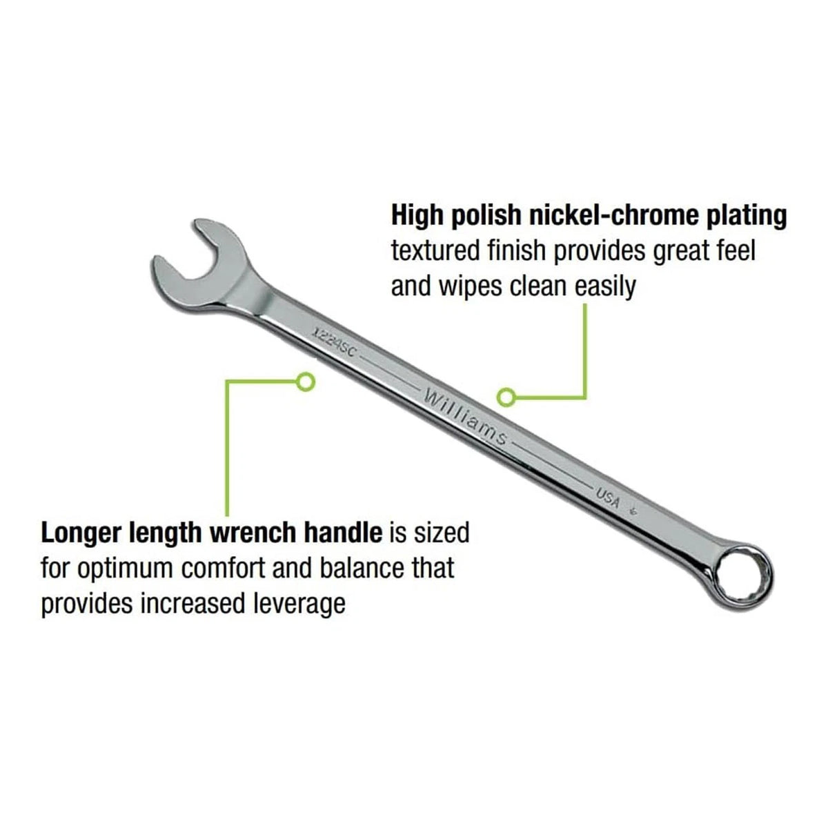 Set of 11 SAE Combination Wrenches for Automotive Use