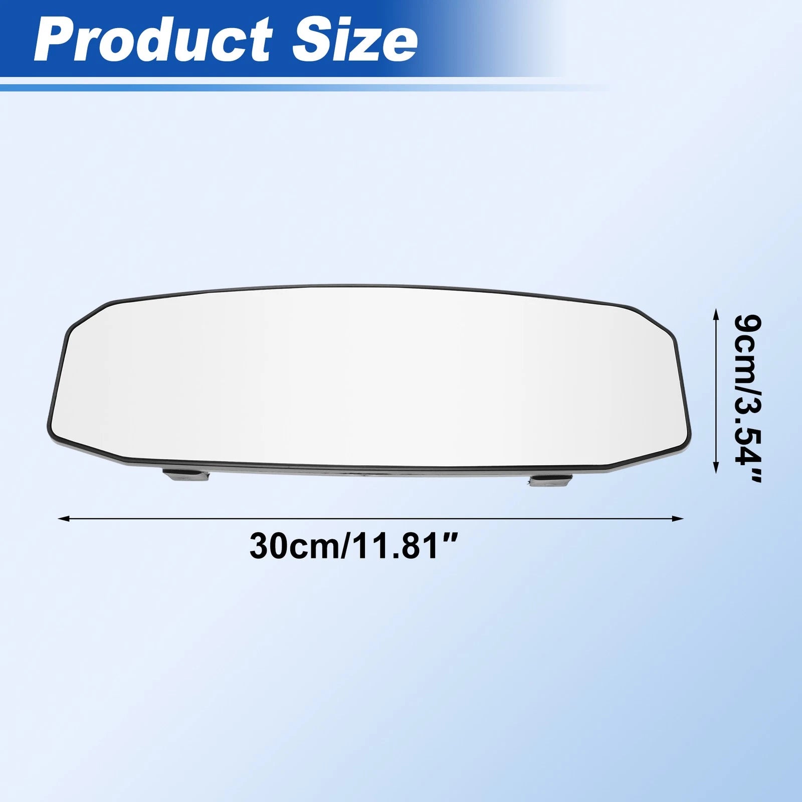 Interior Rearview Mirror Back Clip for Irregular Shape Vehicles (11.81x3.54")