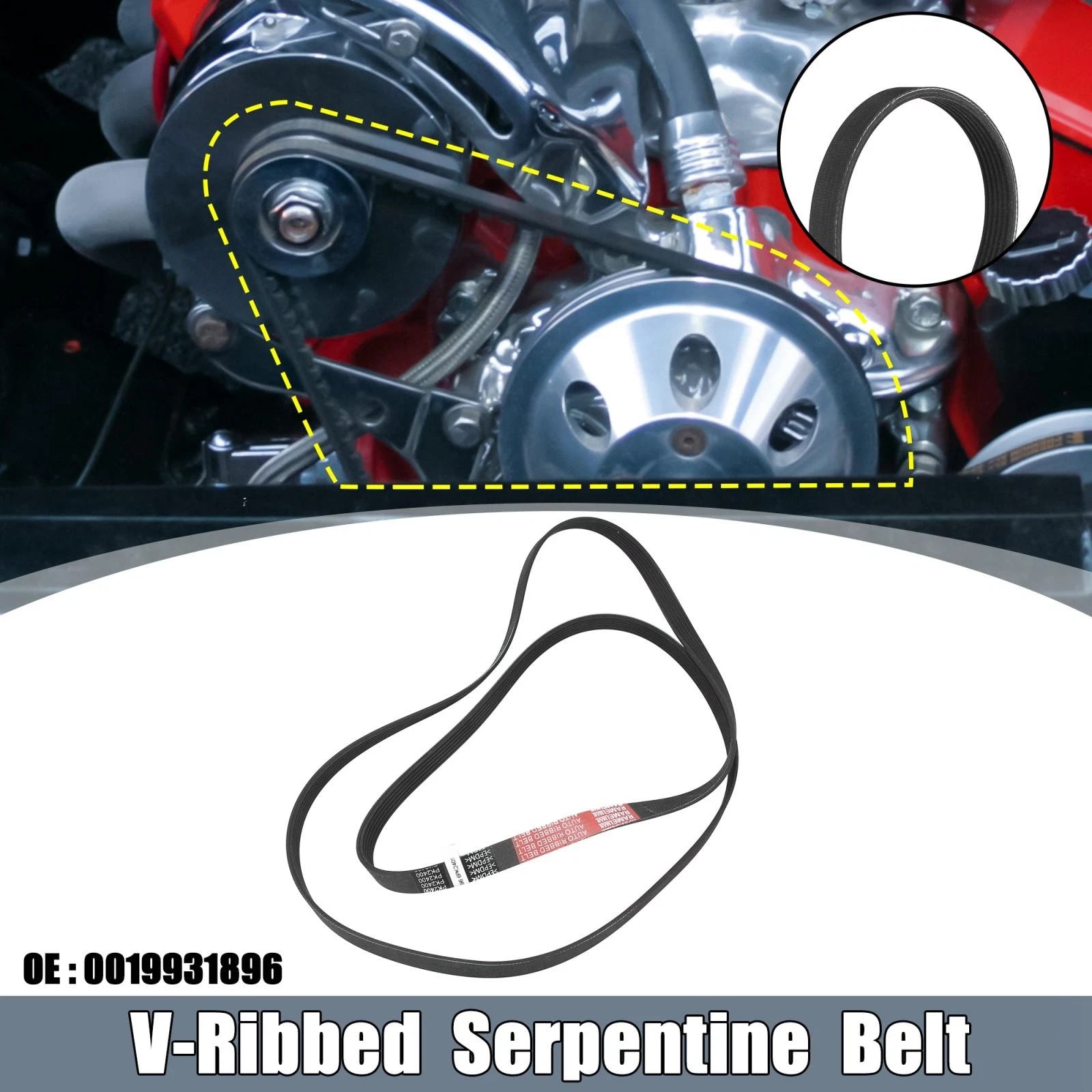 V-Ribbed Serpentine Belt Replacement for Mercedes-Benz C230 (2006–2007)