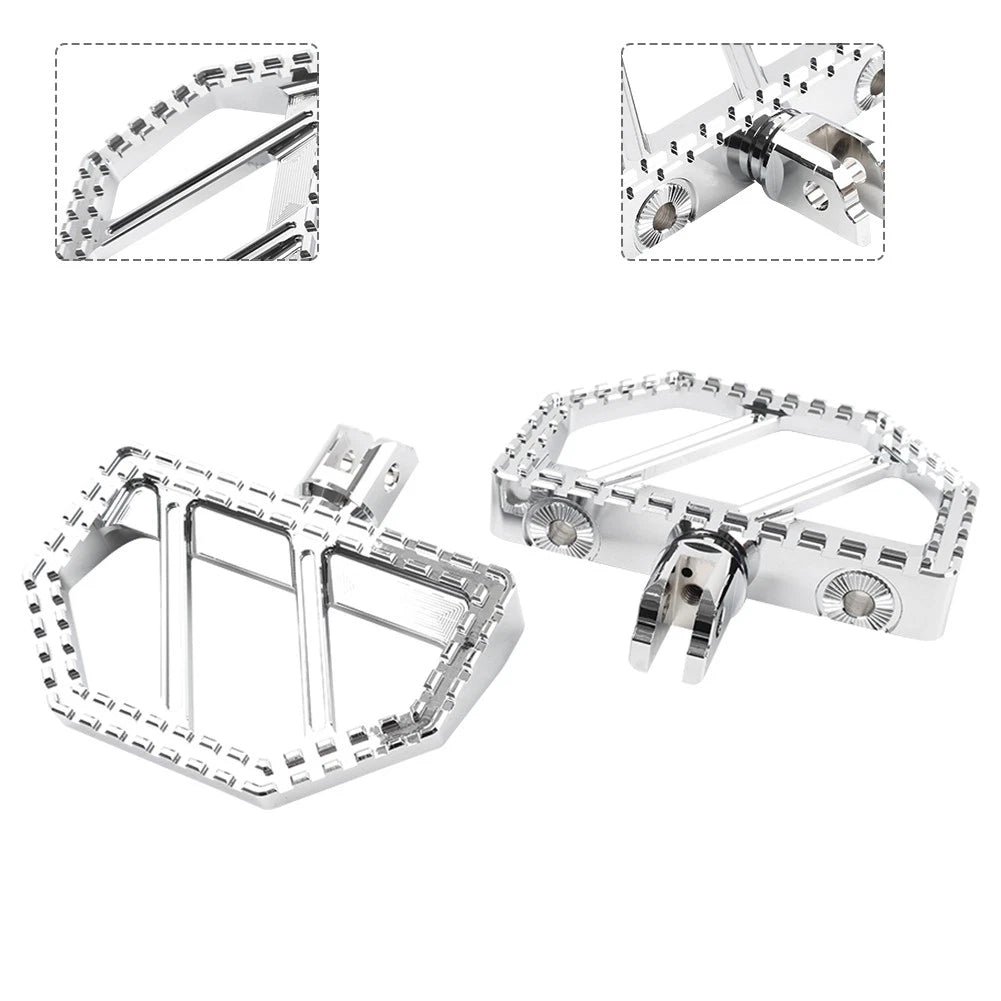 Chrome Front Foot Pegs for Harley Softail (2018–2023)