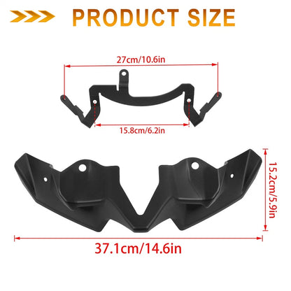 Gloss Black Front Spoiler Fairings for Kawasaki Z900 (2020–2024)