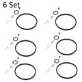 Set of 6 Carburetor Inlet Needle Seat Kit for Tecumseh 631021 631021A 621021B