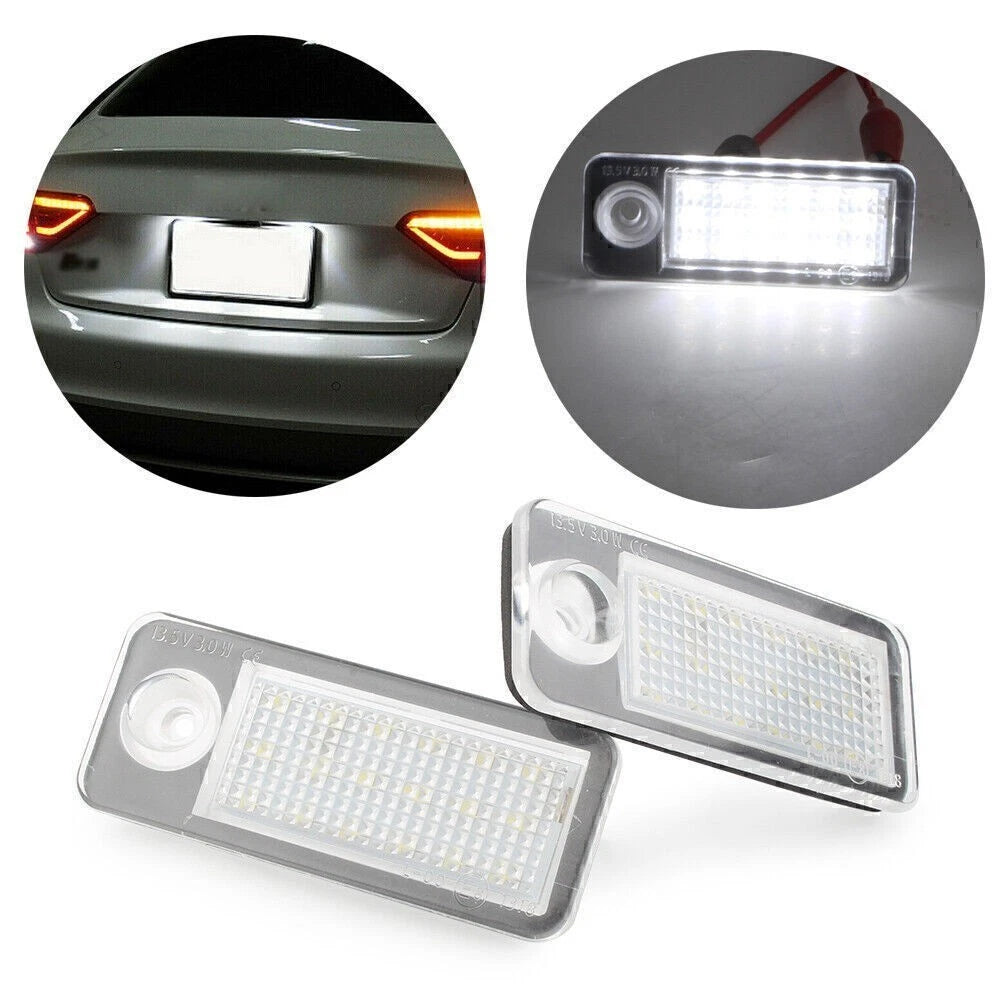 2X LED License Plate Light for Audi A6 C5 Avant/Wagon (1998–2005)