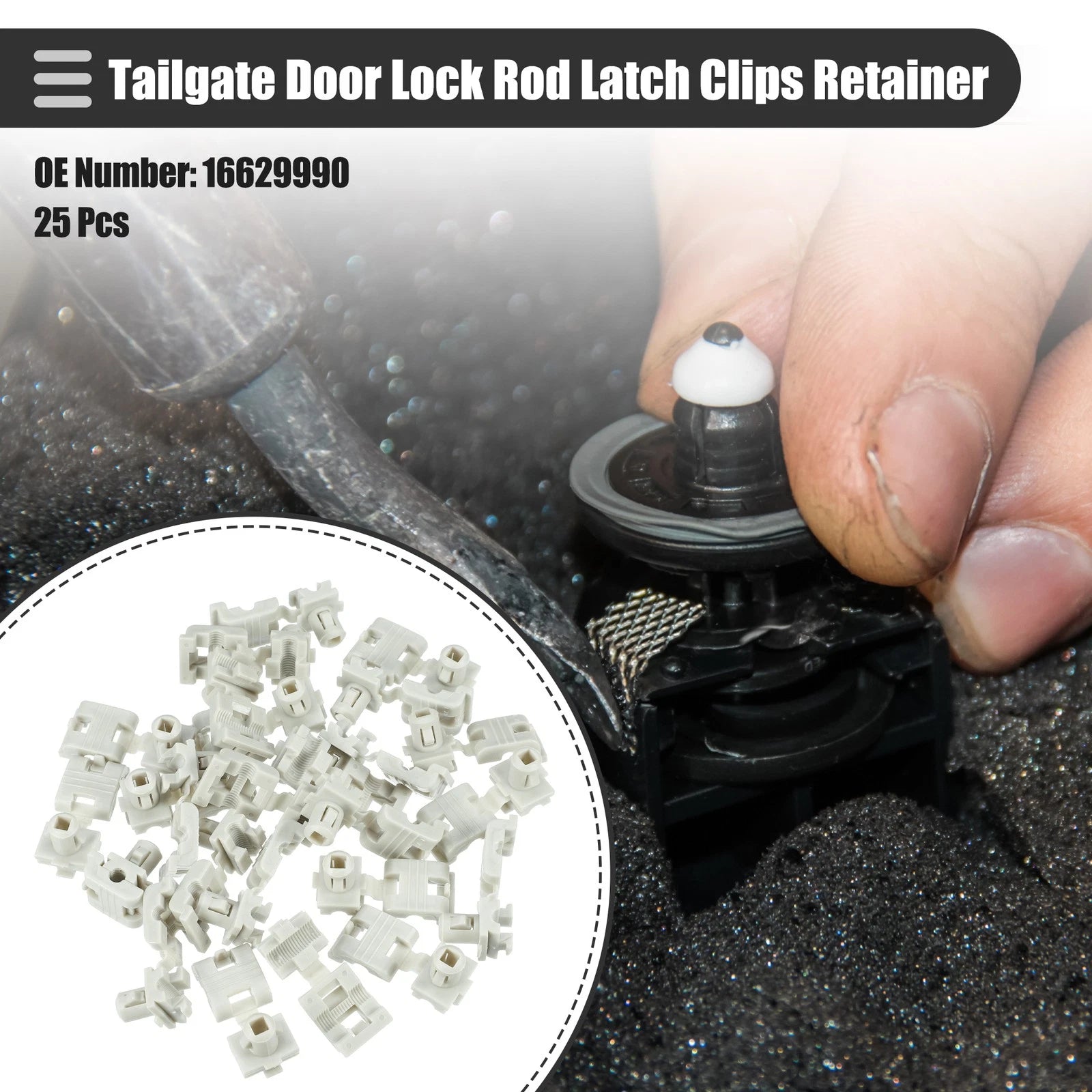 Tailgate Door Lock Rod Latch Clips Retainer Set for Chevrolet (2005–2015)