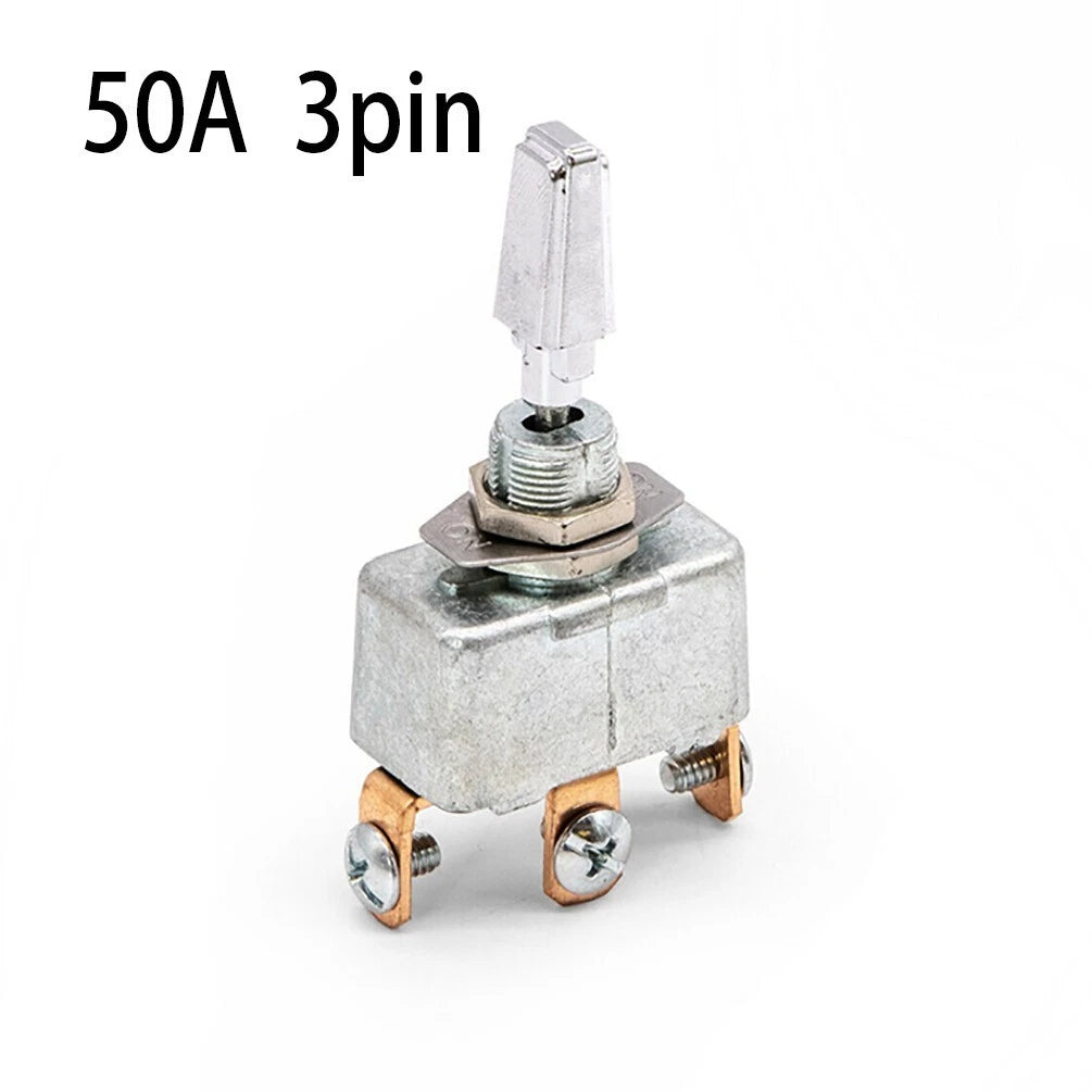 3 Pin Toggle Switch with Chrome Handle for 50A Electrical Requirements