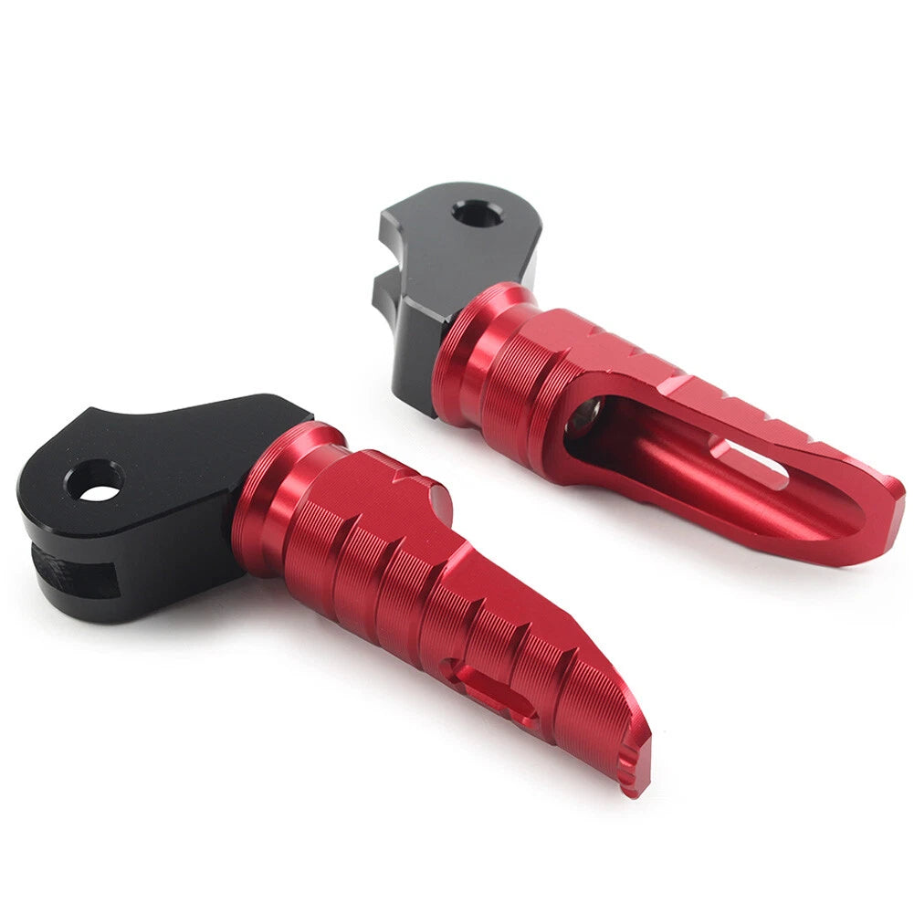 Pair CNC Front Foot Pegs for Triumph T100 T120 (2016–2022) Red