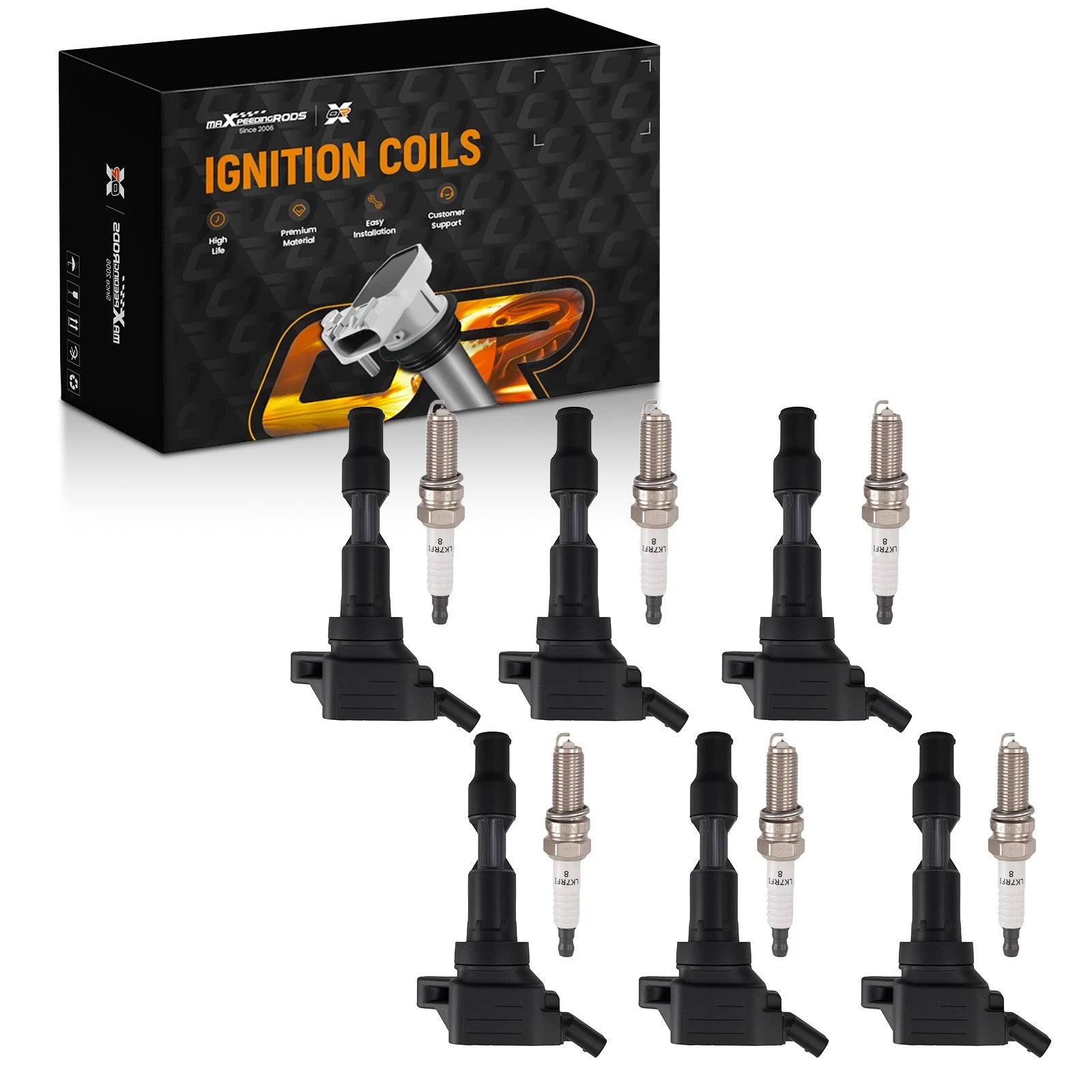 6X Ignition Coils & Iridium Plugs for Kia Telluride (2020)