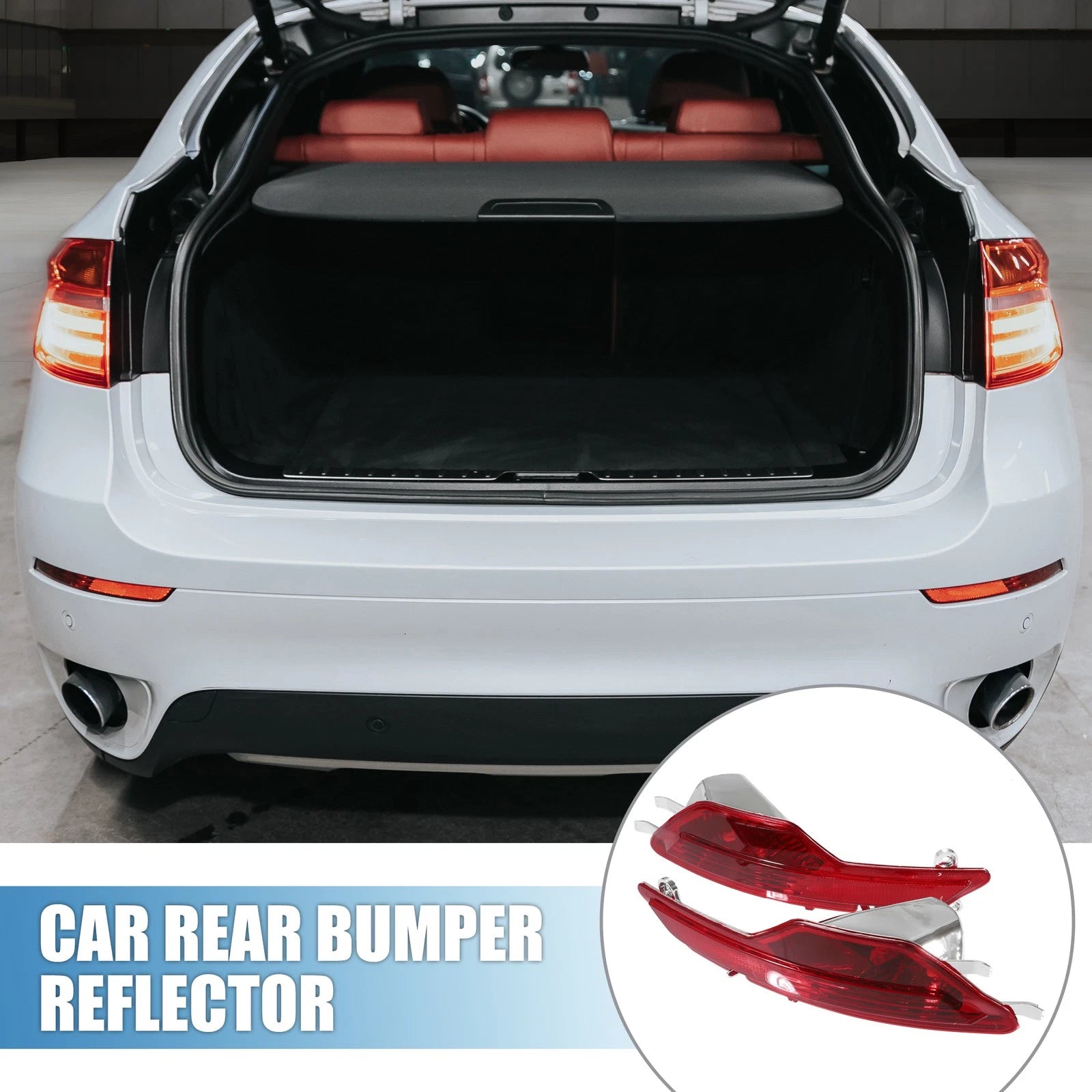 2pcs Rear Bumper Fog Light Reflector Housing Replacement for BMW X6 (2008–2014)