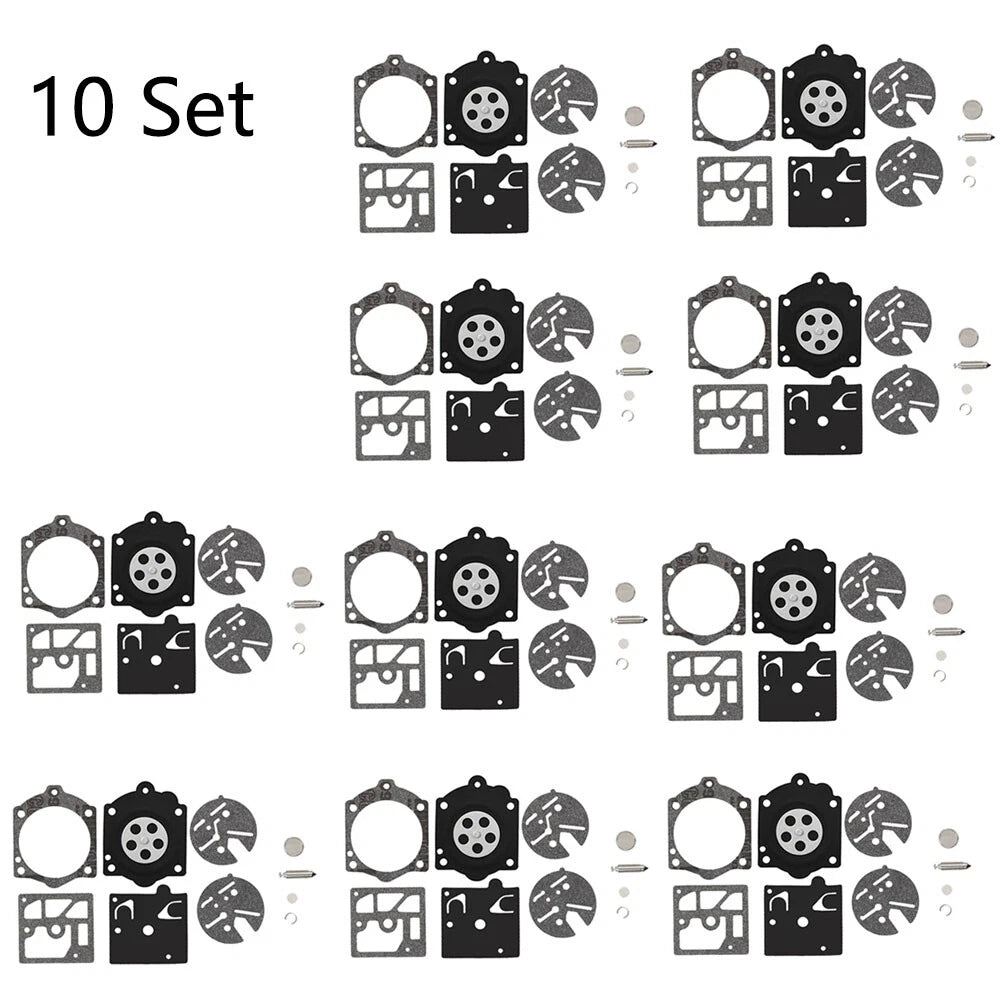 Set of 10 Carburetor Gasket Kits for Walbro K10-HDC Husqvarna 44 140S 240S 444