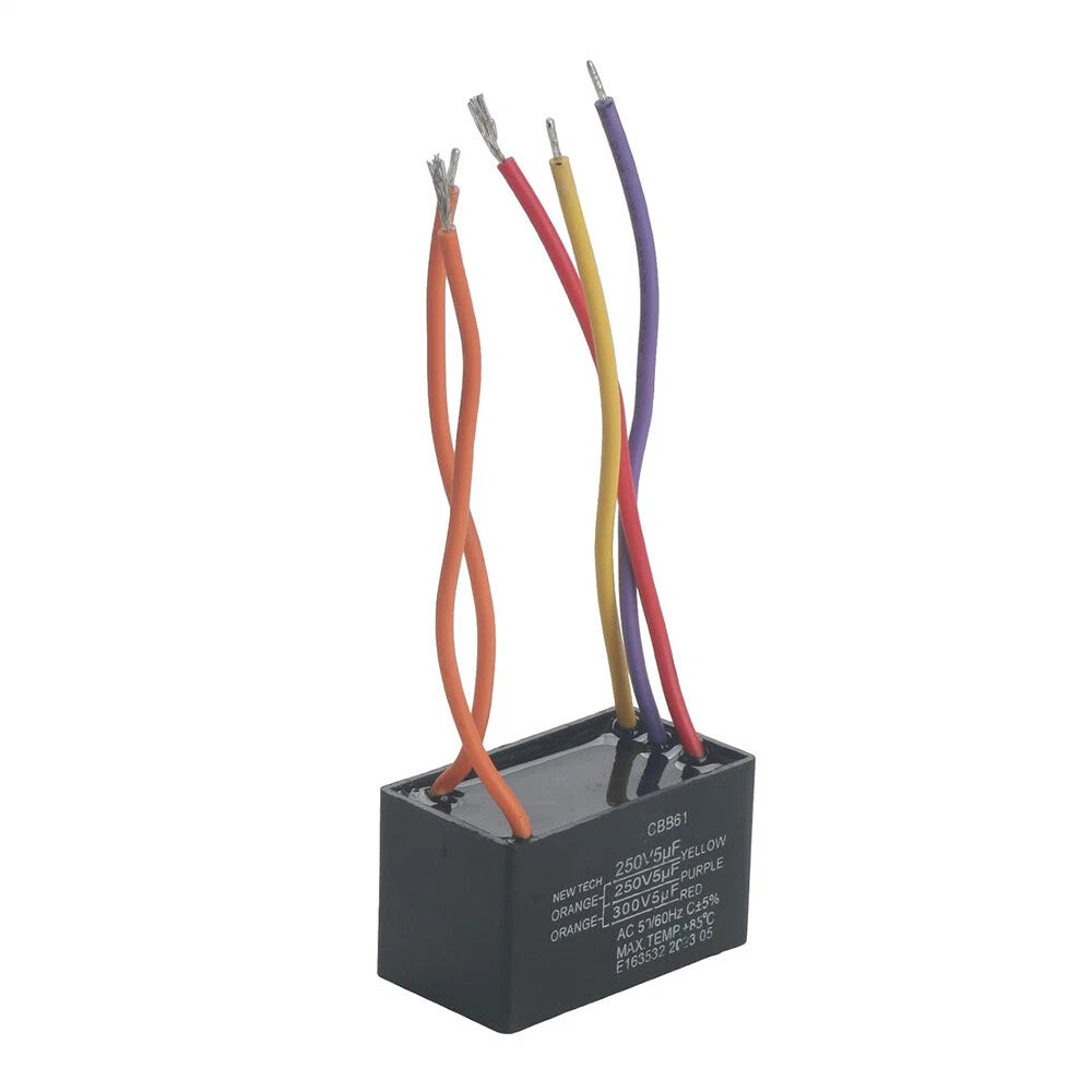CBB61 Ceiling Fan Capacitor 5 Wire 5+5+5uf 250V-300V AC