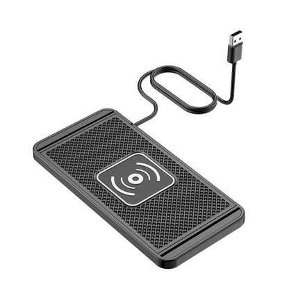USB Non-slip Silicone Wireless Quick Charger Pad for Car Dashboard Mount