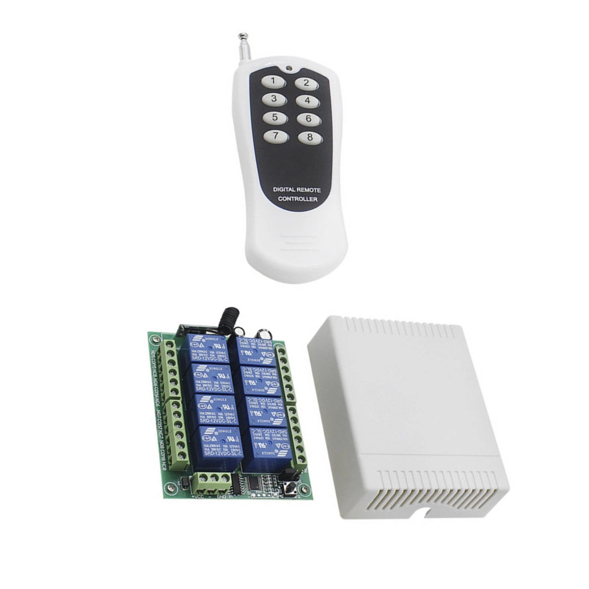 8CH DC12V Relay Wireless RF Remote Control Switch for