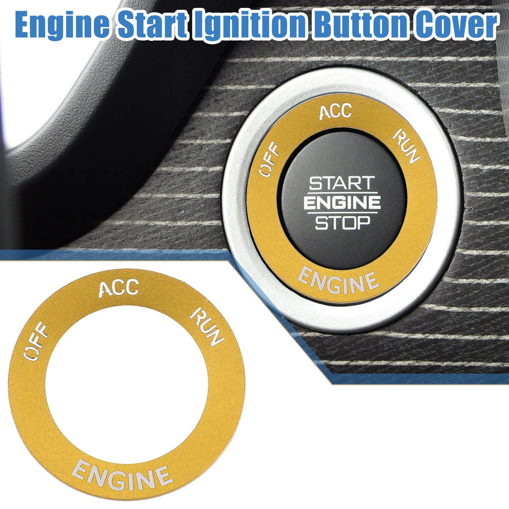 Engine Start Button Sticker for Dodge Charger Challenger Aluminum Gold (2011–2023)