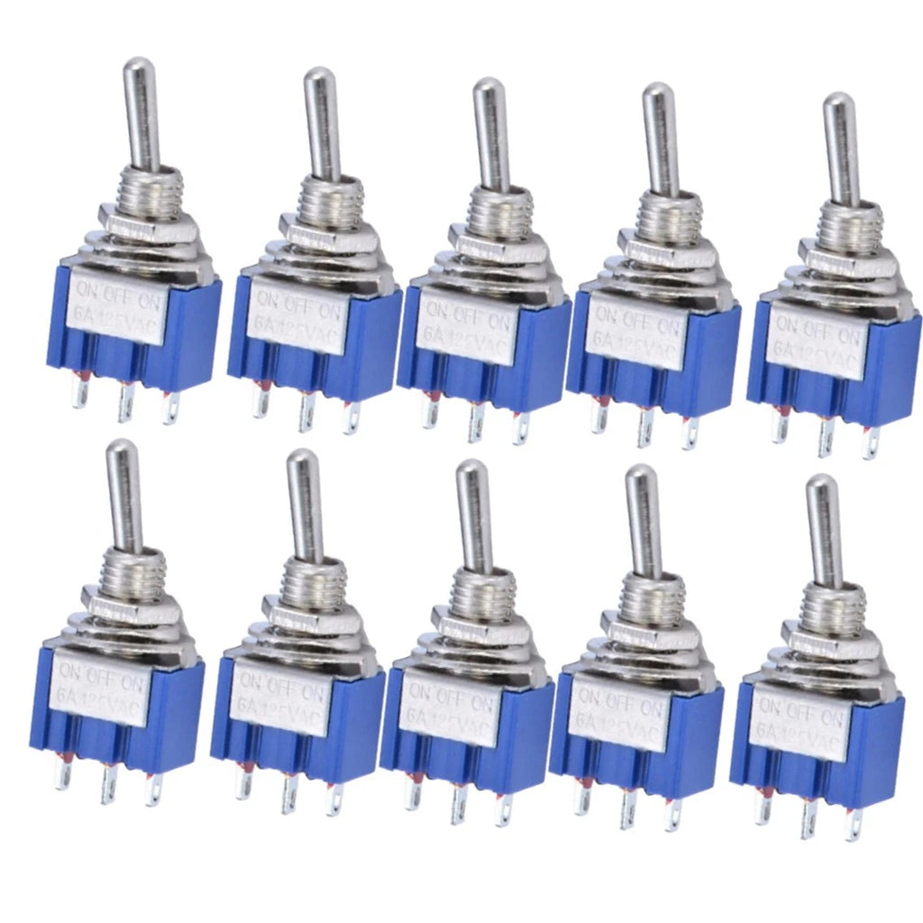 10X Toggle Switch for Mini (MTS-103, 3 Pin SPDT, 125VAC, 6A)