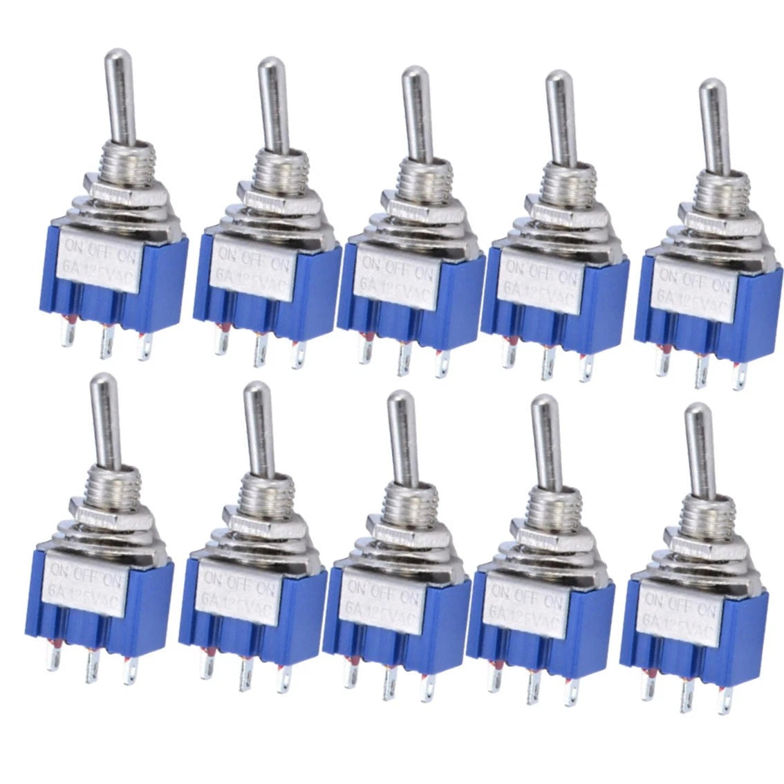10X Toggle Switch for Mini (MTS-103, 3 Pin SPDT, 125VAC, 6A)