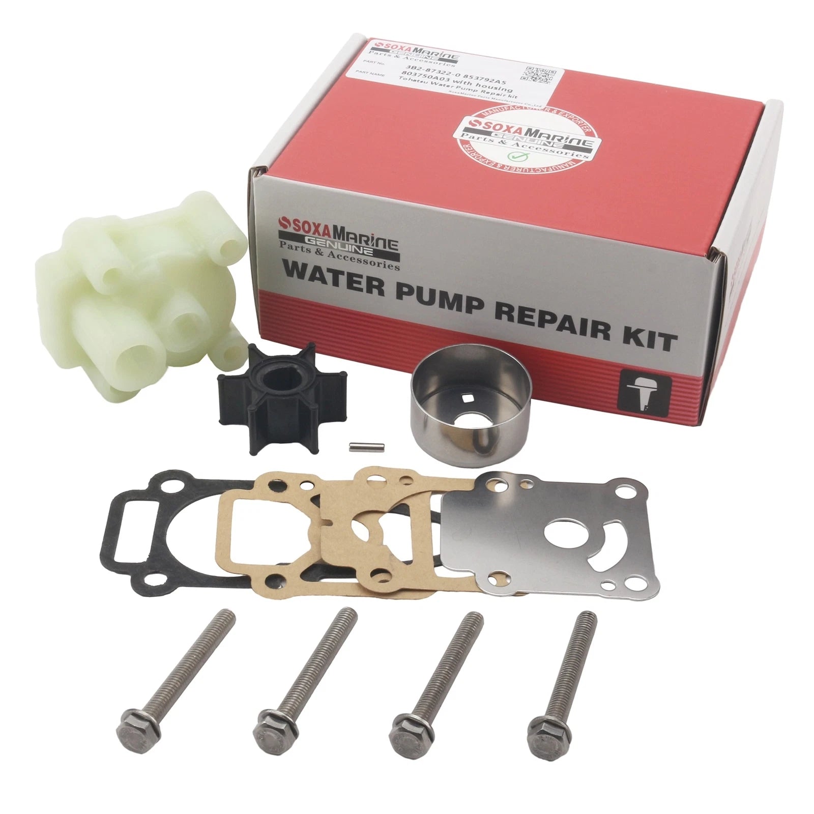 Outboard Water Pump Rebuild Service Kit for Nissan Tohatsu 8HP 9.8HP (1990–2023)