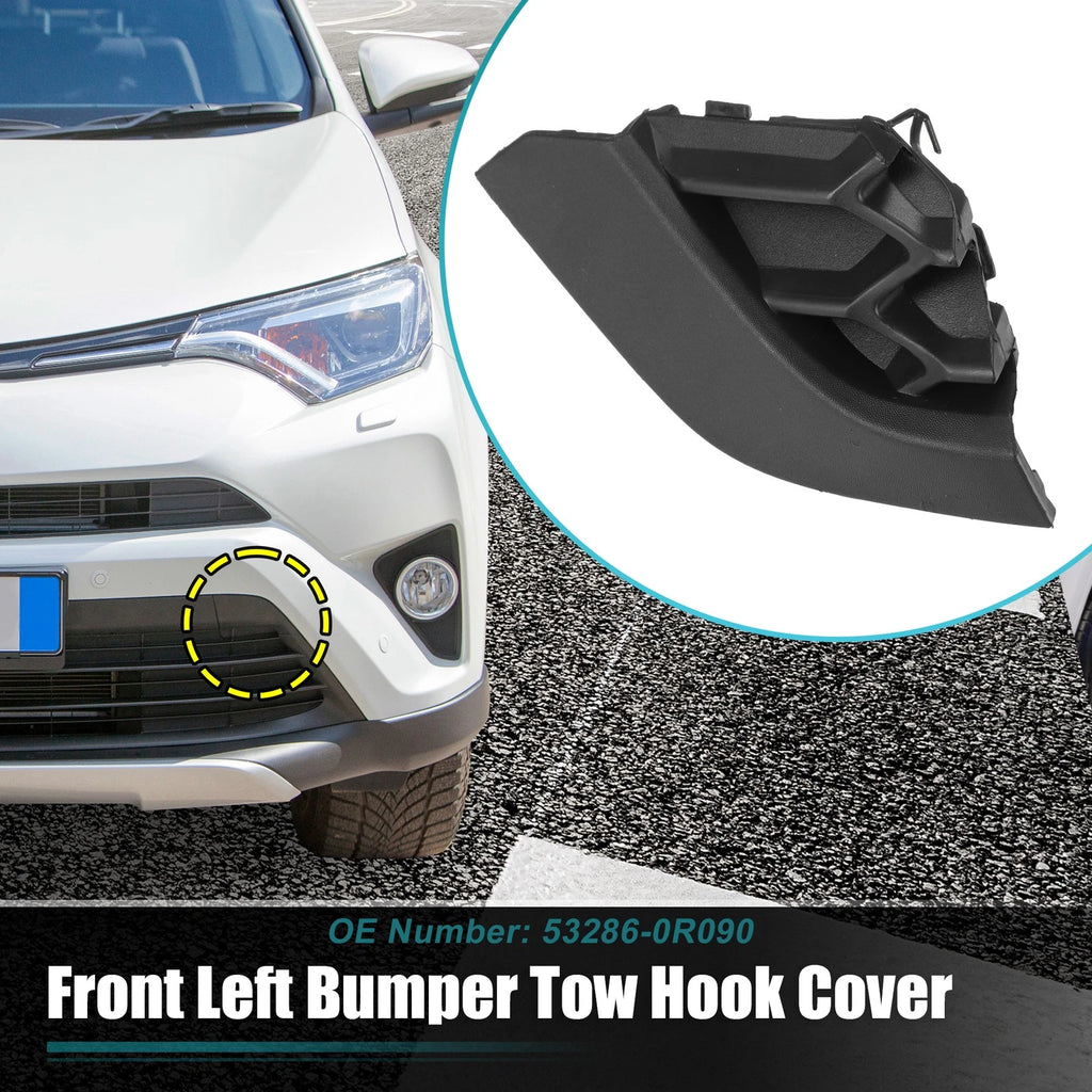 Tow Hook Cap for Toyota RAV4 (2016–2018) - Unpainted, Front Left