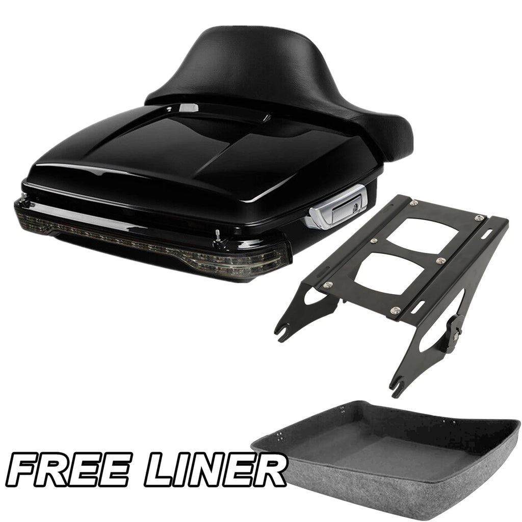 Chopped Trunk Pad Tail Light Mount Rack for Harley Touring Glide (2014–2023)