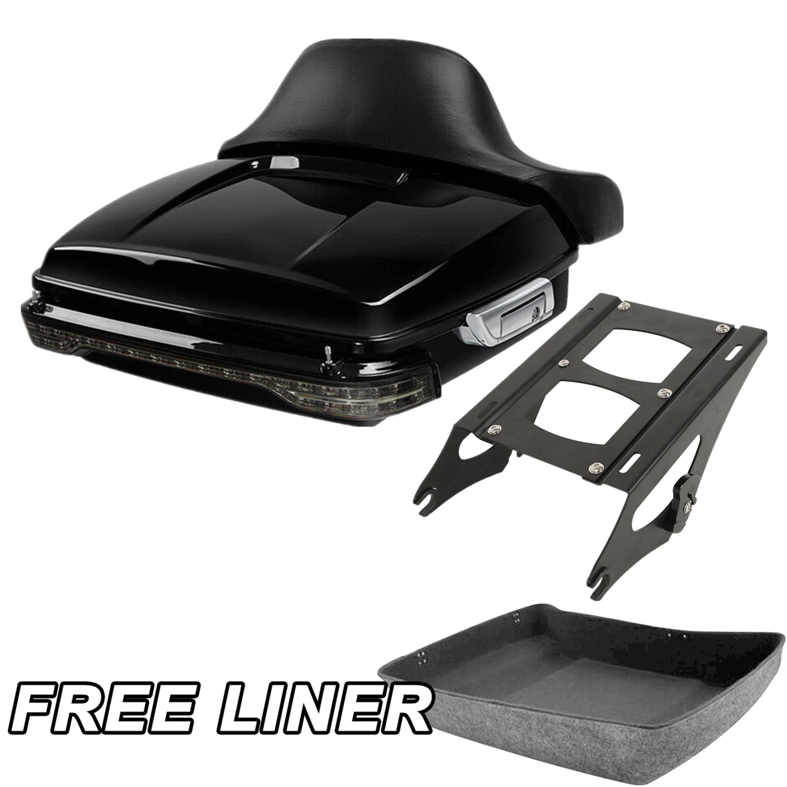 Chopped Trunk Pad Tail Light Mount Rack for Harley Touring Glide (2014–2023)