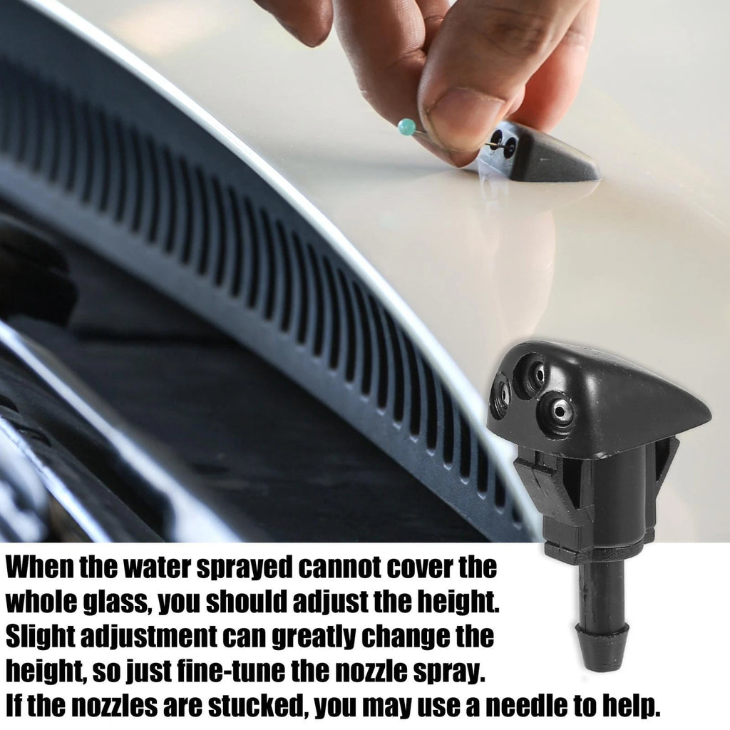 Front Windshield Washer Nozzle Kit 3pc for Hyundai Tiburon (2000–2008)