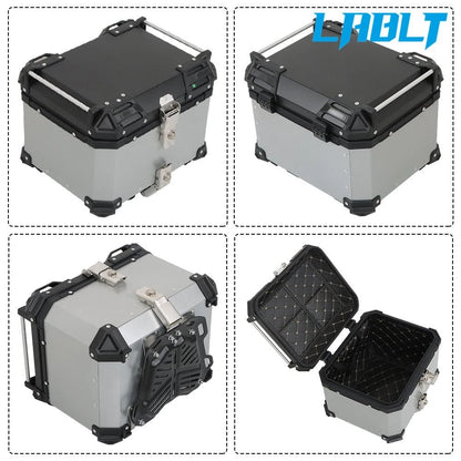 45L Silver Motorcycle Tour Tail Box for Universal Models (Waterproof)