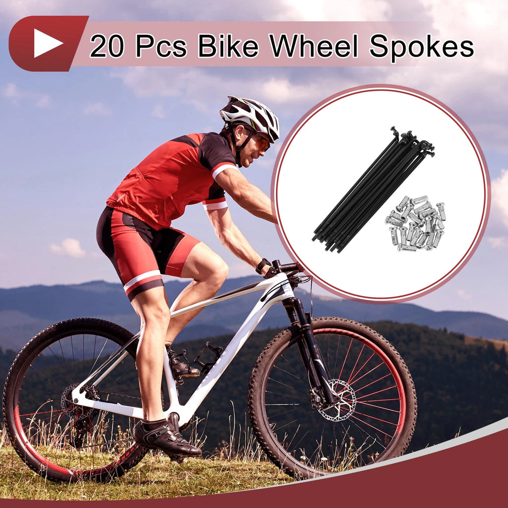 Bicycle Spokes Replacement Set 100mm 304 Stainless Steel for 26in Wheels (20–)