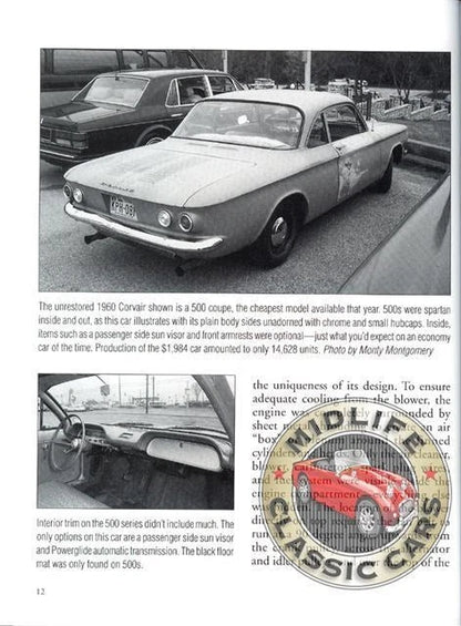 Chevrolet Corvair Photo History Spider Monza Options Book (1960–1969)