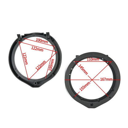 2 Pairs For Honda Accord Civic 6.5 Speaker Adapter Plates & Speaker Harness Kit