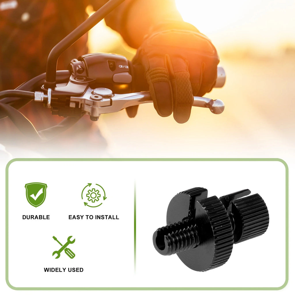 4 Pcs M8 Aluminum Motorcycle Clutch Brake Cable Adjuster Screw for Universal (—)