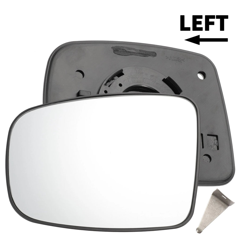Left Side Mirror Glass White Non Heated for Hyundai i10 (2007–2010)