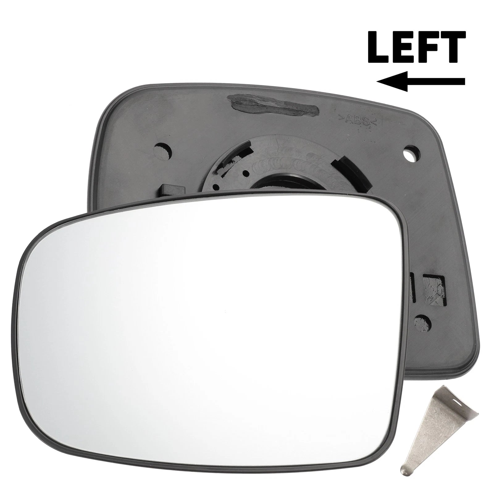 Left Side Mirror Glass White Non Heated for Hyundai i10 (2007–2010)