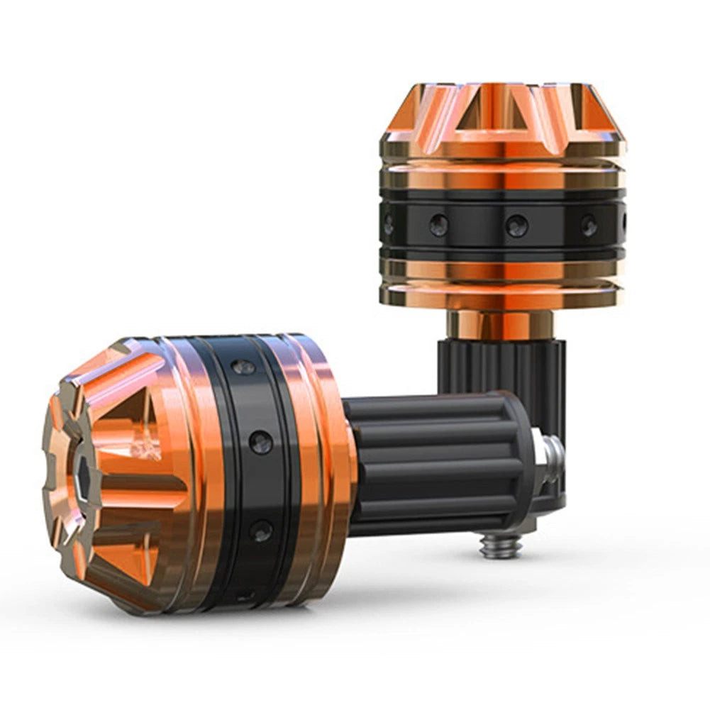 Handlebar Grips Bar End Cap Plugs for Scooter (Pair, Orange)