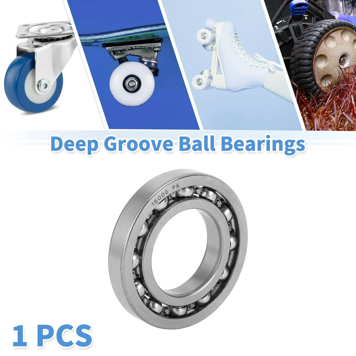 Deep Groove Ball Bearing 30x55x9mm for Scooter Skateboard (1 Pc)
