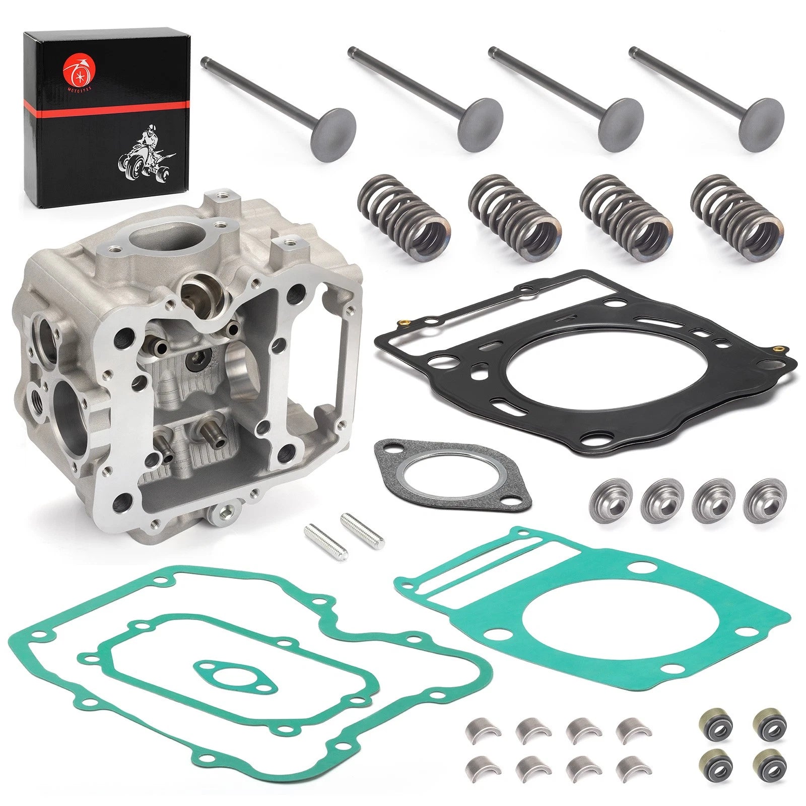 Engine Cylinder Head w/ Valve Gasket for Polaris Scrambler 500 (1997–2012) 3085527