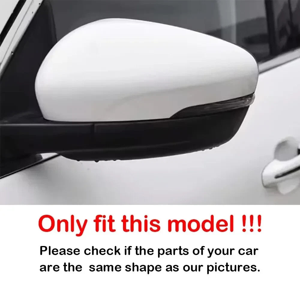 2Pcs ABS Horn Style Side Mirror Cap Covers Gloss Black for Ford Escape (2020–2026)