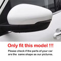 2Pcs ABS Horn Style Side Mirror Cap Covers Gloss Black for Ford Escape (2020–2026)