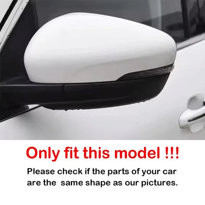 2Pcs ABS Horn Style Side Mirror Cap Covers Gloss Black for Ford Escape (2020–2026)