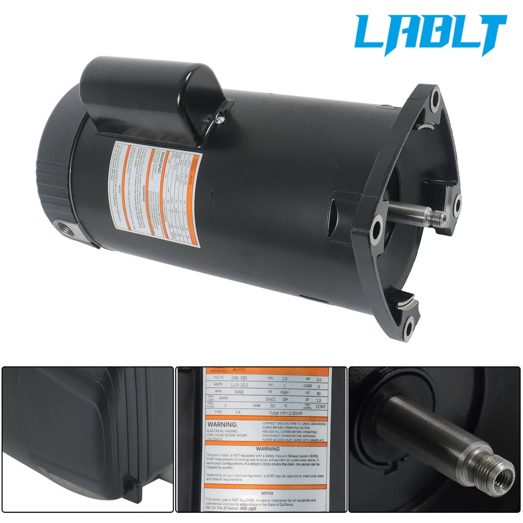 2 HP Pool Motor for LABLT 56Y Frame (208-230V) # B2843